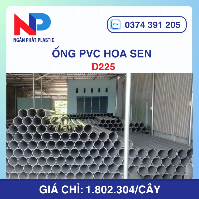 Ống Nhựa PVC D225 Hoa Sen